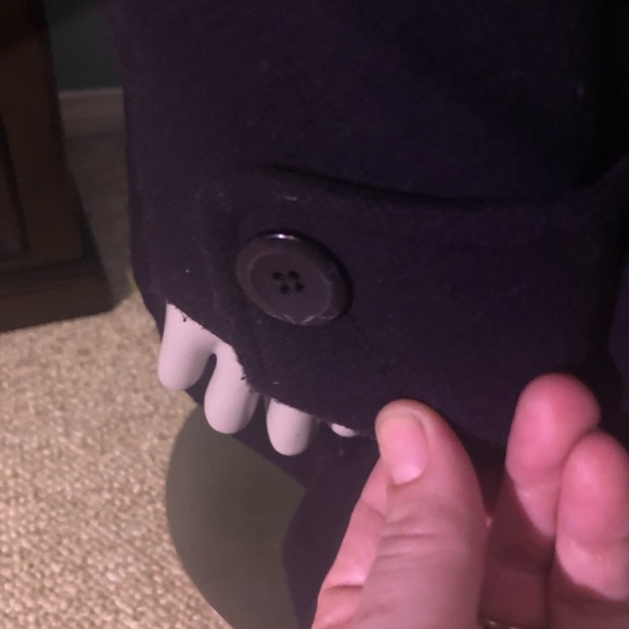 Mallia navy wool blend pea coat Size 16 - Picture 7 of 16